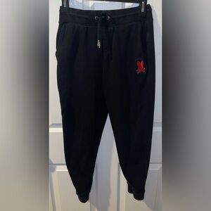 Psych Bunny Boys Large 14/16 black sweatpants joggers